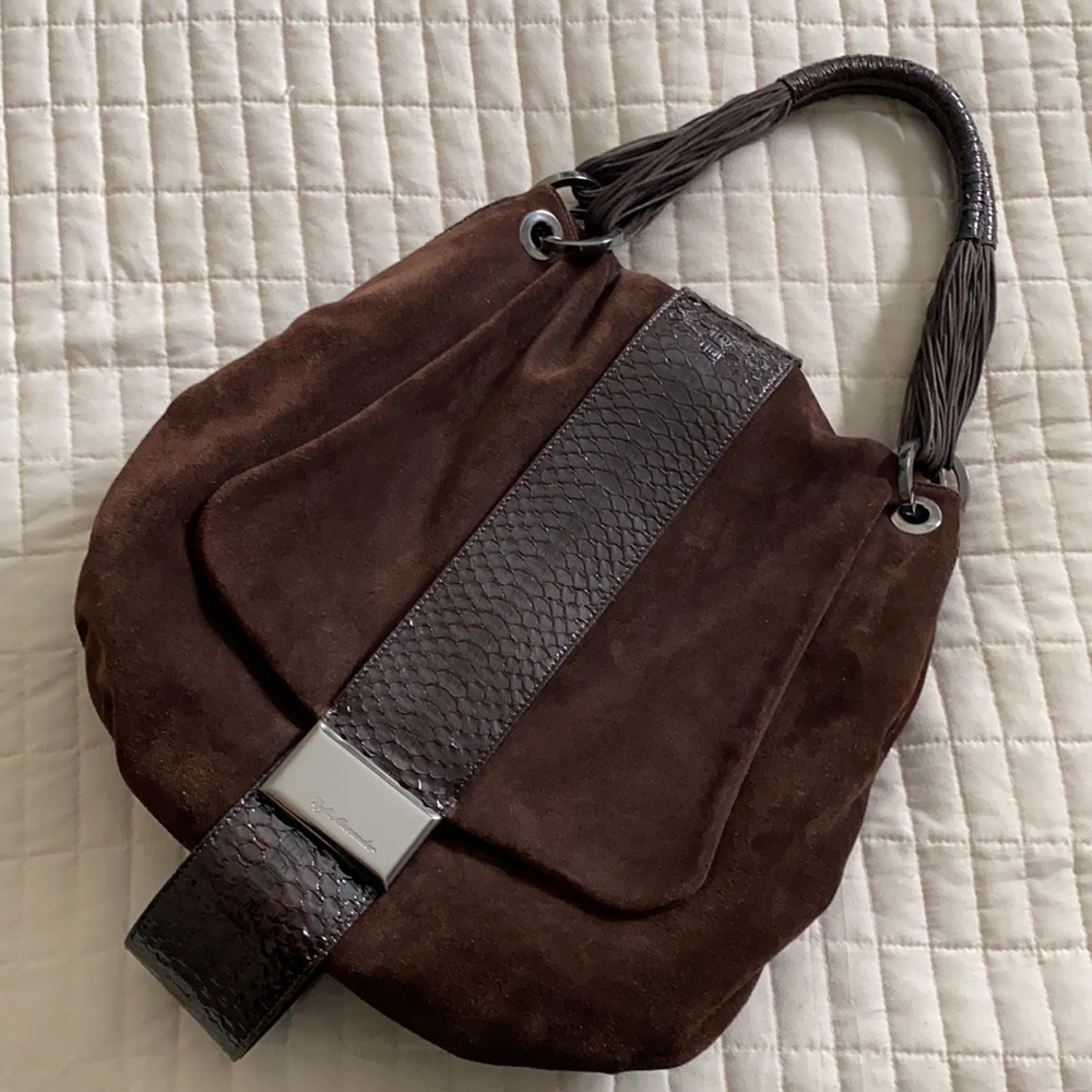 ZUFI ALEXANDER slouchy brown suede bag